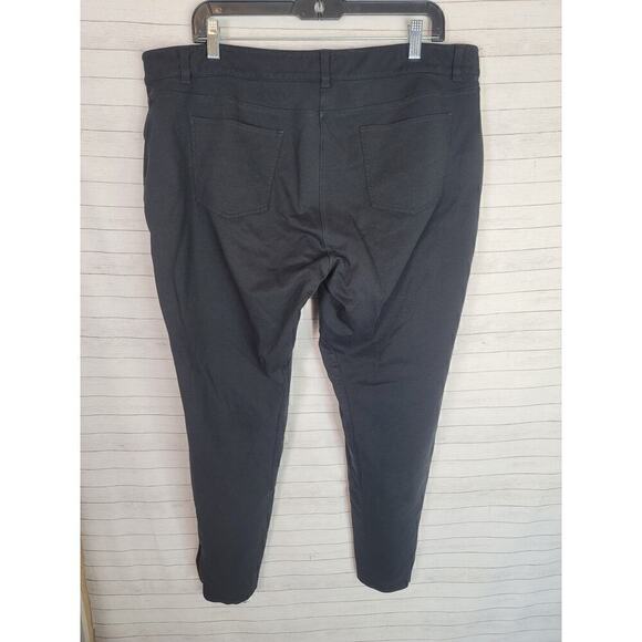 EILEEN FISHER BLACK ZIPPER ANKLE PANTS, SX XL - Picture 7 of 16